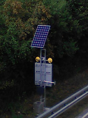 Highway sign for traffic management with solar system - SOLARA solar power for reliable power supply in remote areas!