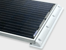 for easy installation of solar modules on the roof of caravans, motorhomes, vans, campers, and coaches. ABS holding spoiler in white and black, roof openings for the cable and adhesive sets for sticking the holding spoiler on the motorhome.