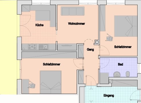 Ferienwohnung Heidi Grundriss