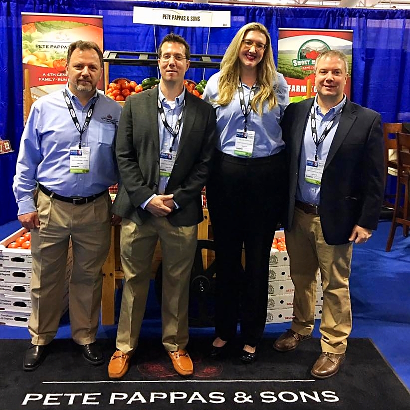 The Pappas' (left to right) Paul, Aris, Helen, Gus at the New York Produce Show