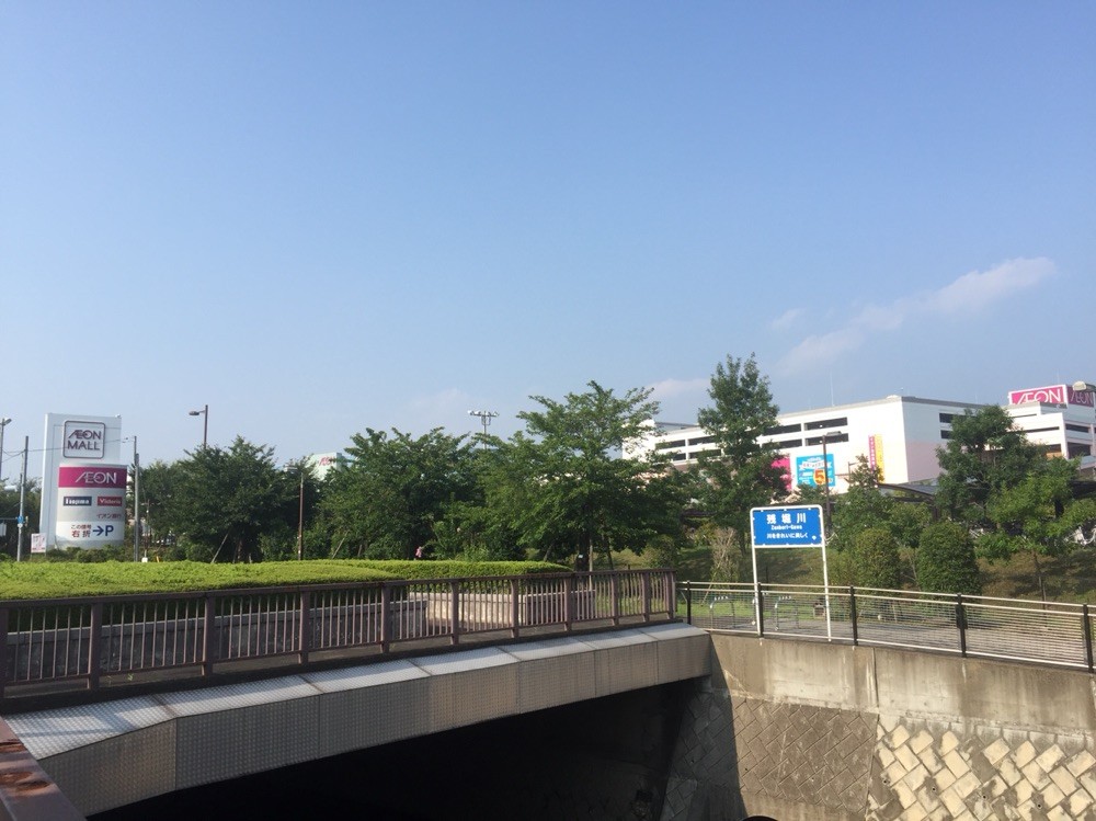 Zanbori River & Aeon Mall Musashimurayama Tokyo Musashimurayama
