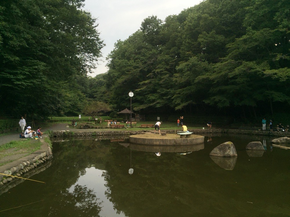 Fishing pond at Noyamakita Park Tokyo Musashimurayama