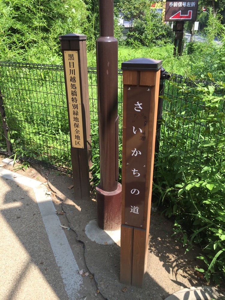 Starting point of Saikachi road Kurome River Tokyo Higashikurume walking nature tourist spot TAMA Tourism Promotion - Visit Tama　さいかちの道　入口　東京都東久留米市　散策　自然　観光スポット　多摩観光振興会