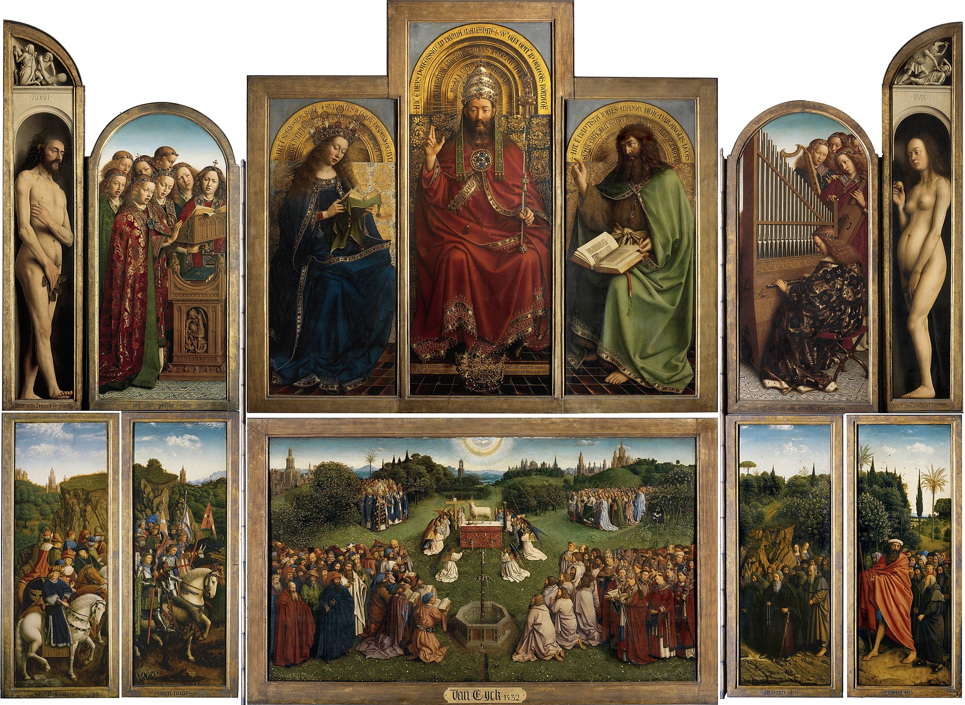 Políptico de Gante, Jan van Eyck, 1432.