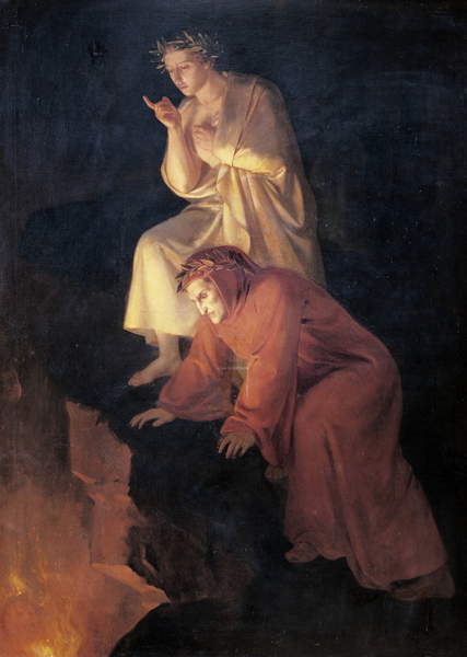 Dante y Virgilio en el infierno. Rafael Flores. 1855.