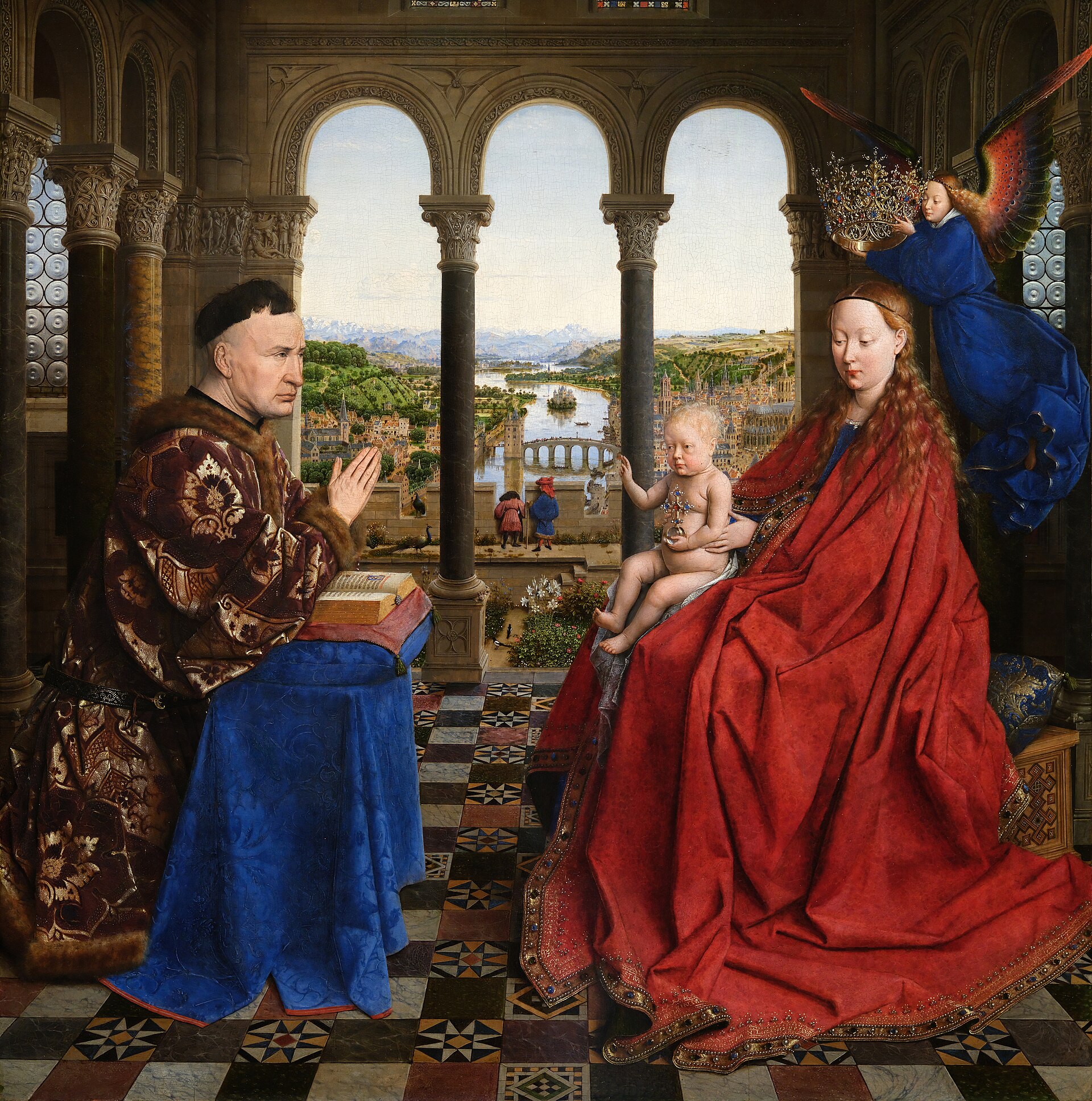 Virgen del canciller Rolin, Jan van Eyck, 1435