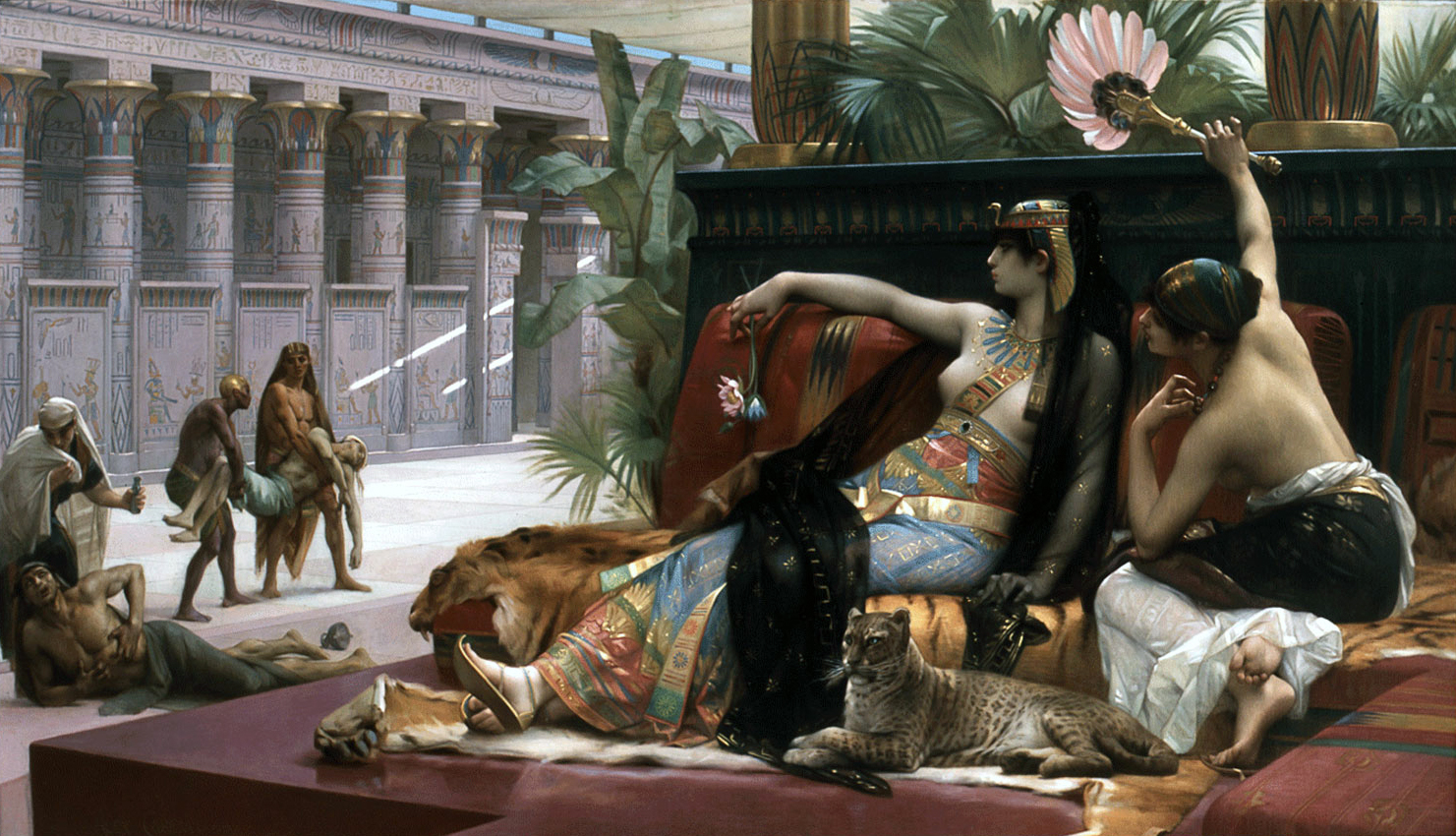 Cleopatra probando venenos en condenados a muerte, Alexandre Cabanel.