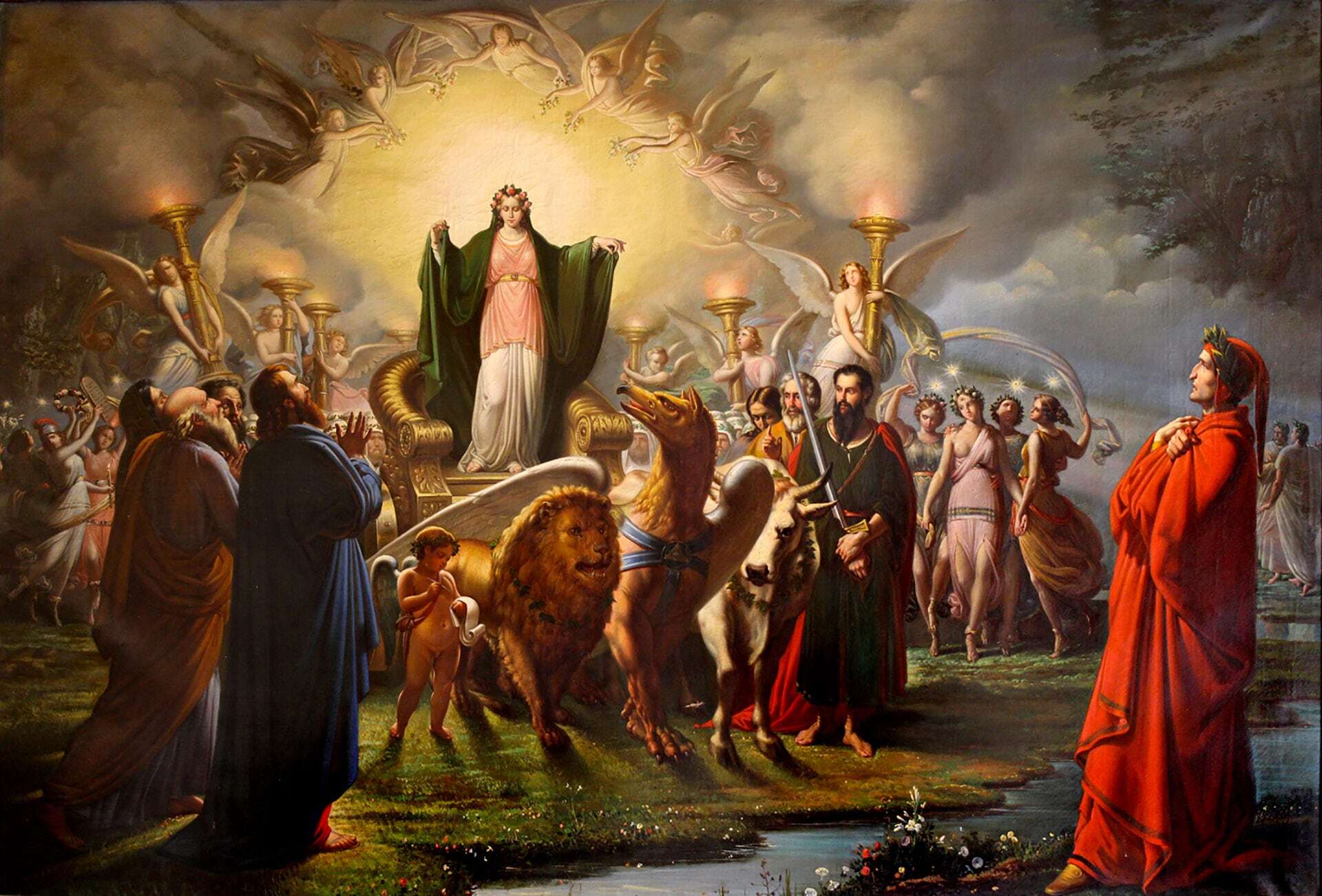 Aparicion de Beatriz, Tommaso De Vivo. 1865