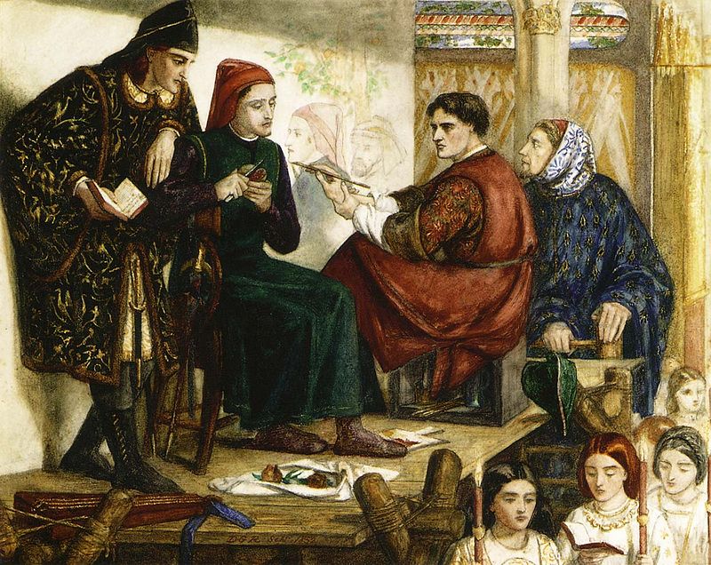 Dante y Giotto, Dante Gabriel Rossetti