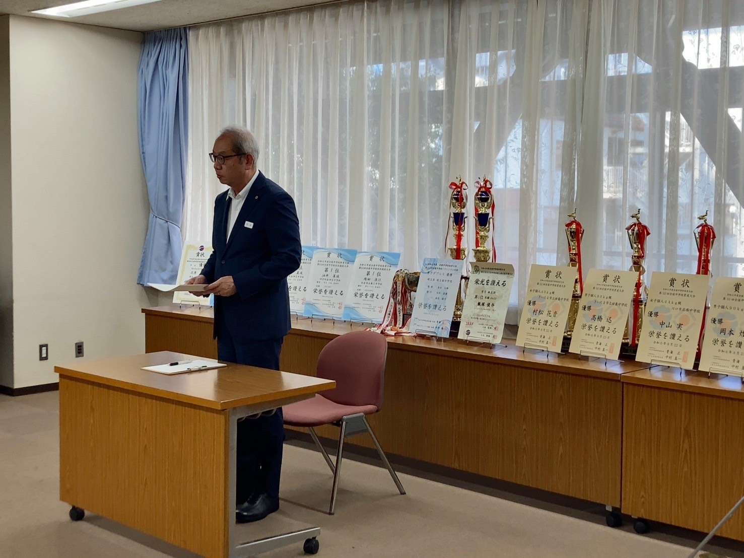 日吉教育長からお祝いのことば