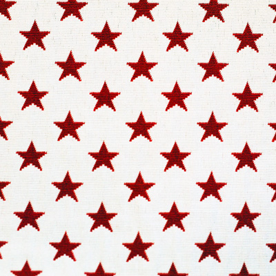 Sterne, rot auf weiß, Stoff Rückseite Leckerlibeutel von Perlen vor die Hunde