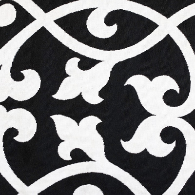 Ornamente, weiß auf schwarz, Stoff Rückseite, Leckerlibeutel, Perlen vor die Hunde