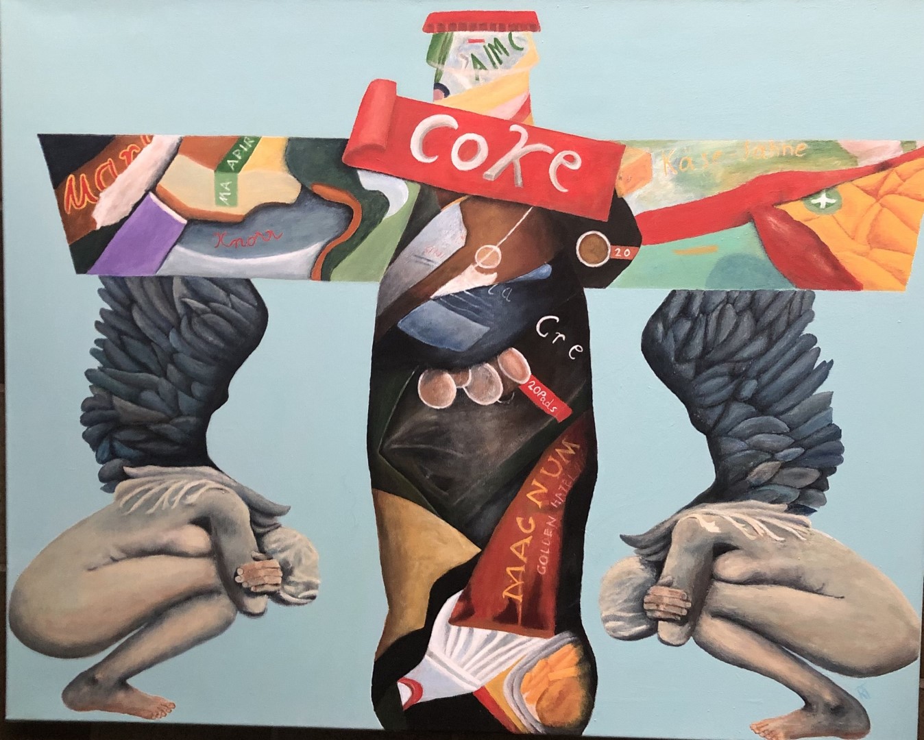 Colaengel, Acryl, 80x100