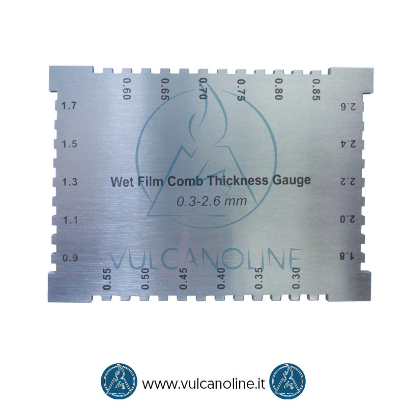 Spessimetro Vernice A Pettine - Acciaio Inox, Misura 25-3000um, Per Rivestimenti E Vernici