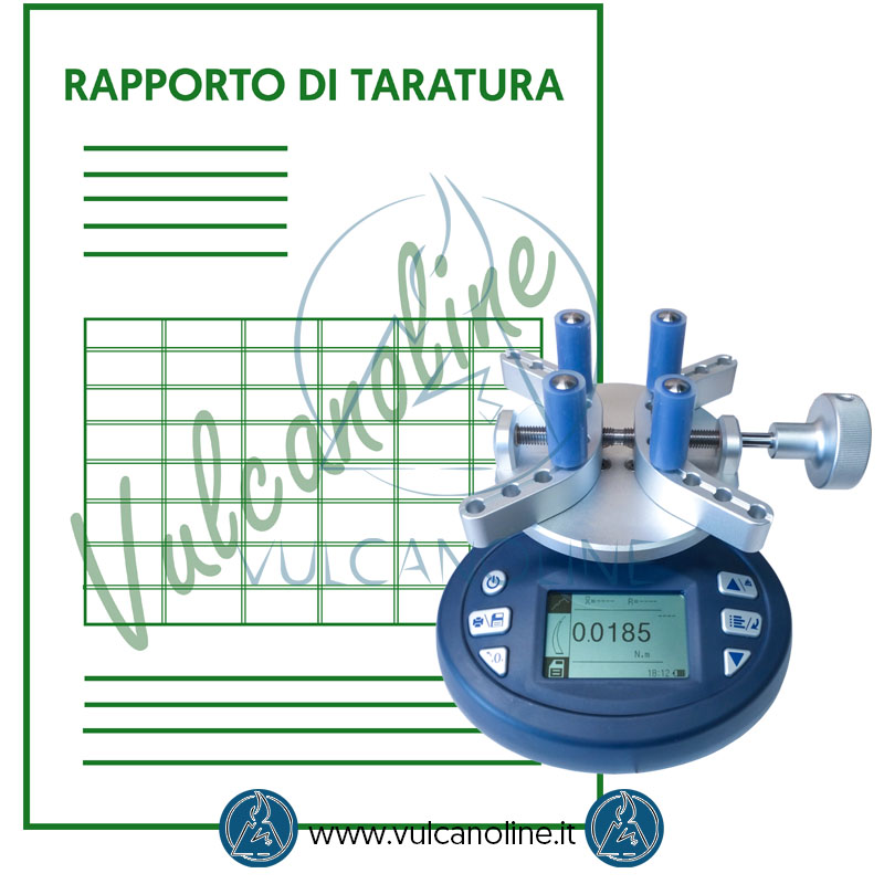 Taratura torsiometro per tappi
