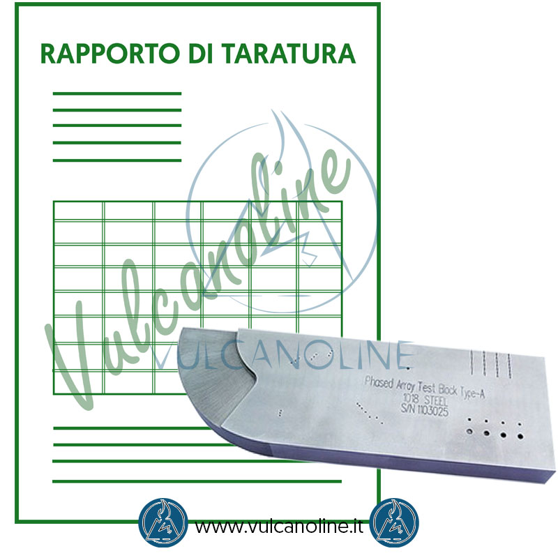 Taratura blocco di calibrazione rilevatore di difetti