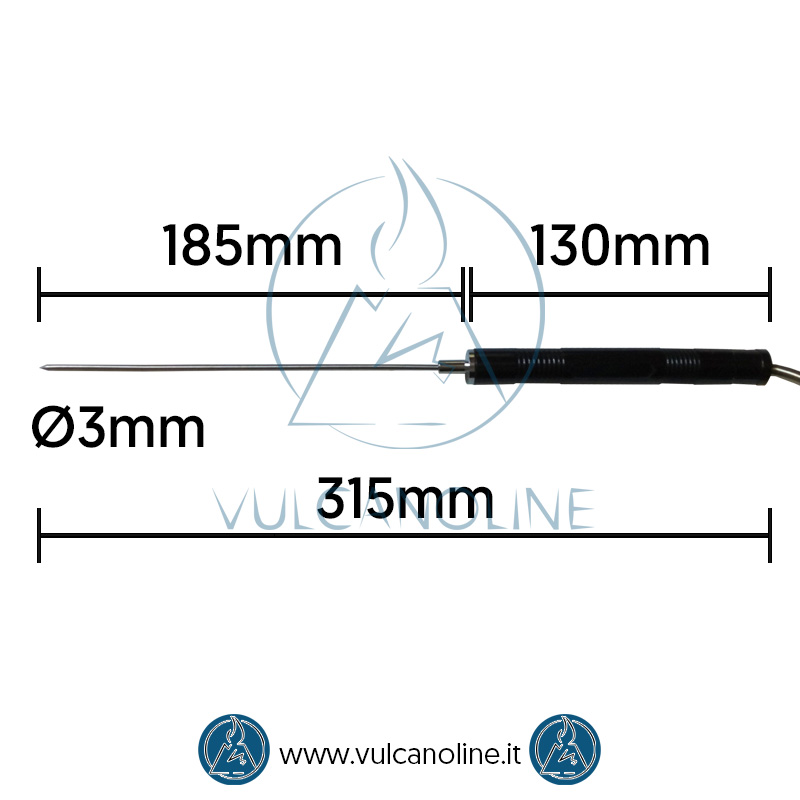 Dimensioni termocoppia di tipo k