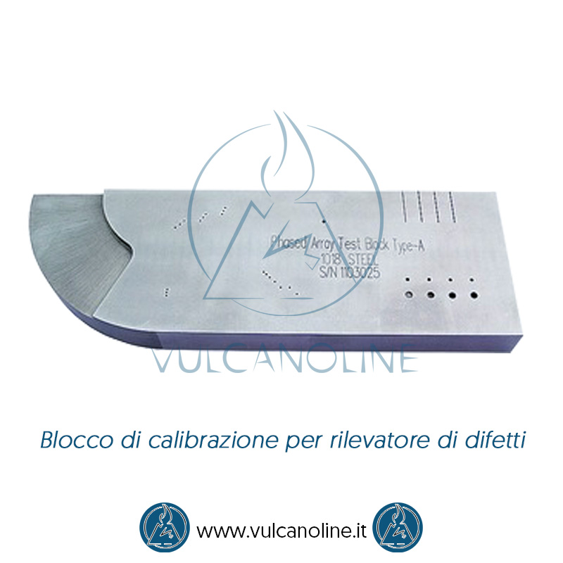 Taratura blocco di calibrazione rilevatore di difetti