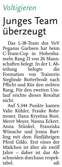 Leine-Zeitung, 27.06.2014