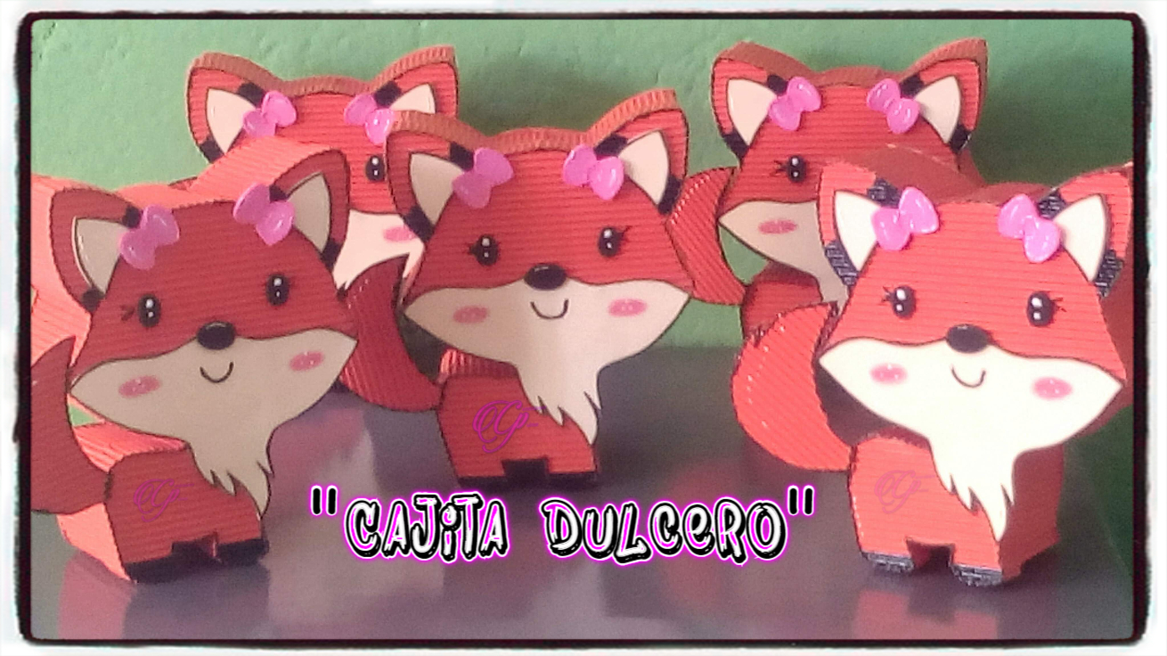 Cajita de carton corrugado foxi $15.°° c/u.