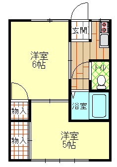 せいのハイツ　２Ｋ　 間取り図