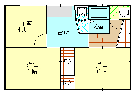 東２丁目貸家 間取り図