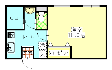 春日プラザ １Ｋ  間取り図