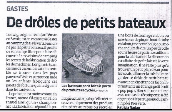 article petits bateaux