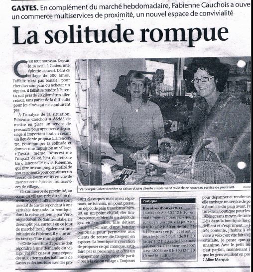 article ouverture epicerie