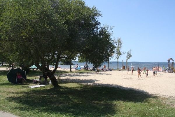 Plage ombragée à Gastes proche camping les pres verts