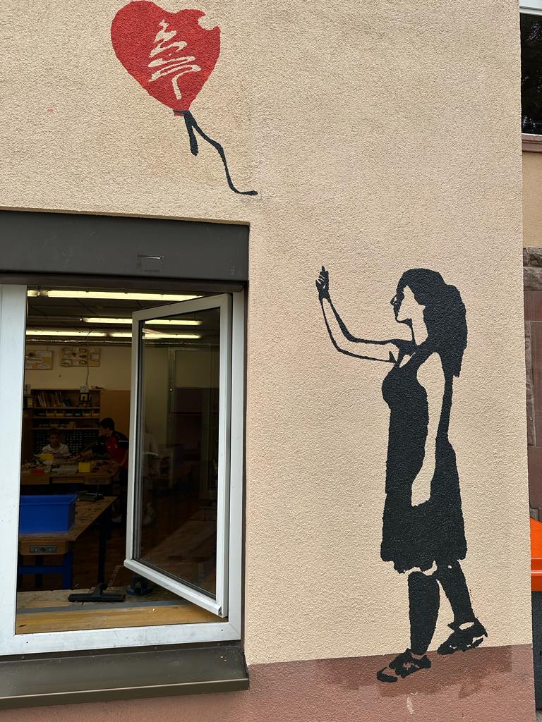 Schulhofgestaltung / Banksy Projekt