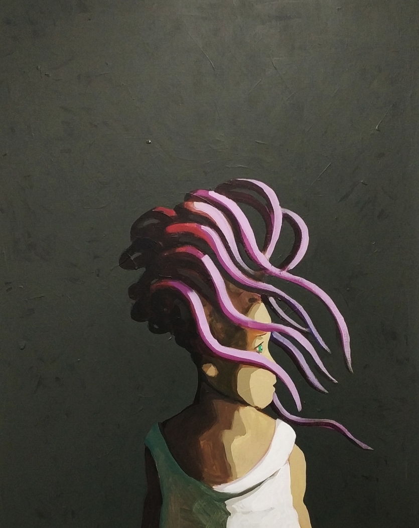 green eyes - Acryl auf Leinwand, 100x80cm, 2019