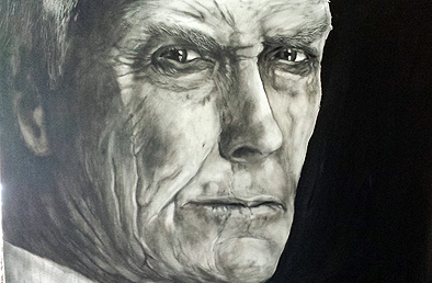 Clint Eastwood, Ölfarbe, 100 cm x 80 cm