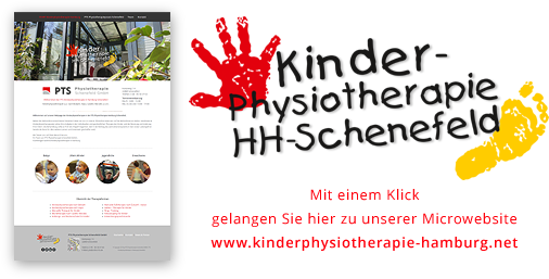 Button: Webscreenshot und Hinweis zur Mircrowebsite www.kinderphysiotherapie-hamburg.net