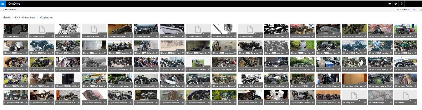 The archive is sorted by frame number and holds detailed pictures on each individual bike