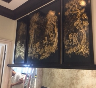 on spot - AFTER - triptych is now installed