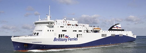 M/V Connemara, le navire de la classe-Vissentini qui sera affrété pour renforce les lignes de la mer d’Irlande de Brittany Ferries