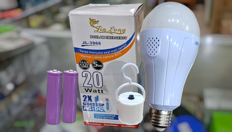 Lampu emergency jin long  20w (Baru/Garansi).