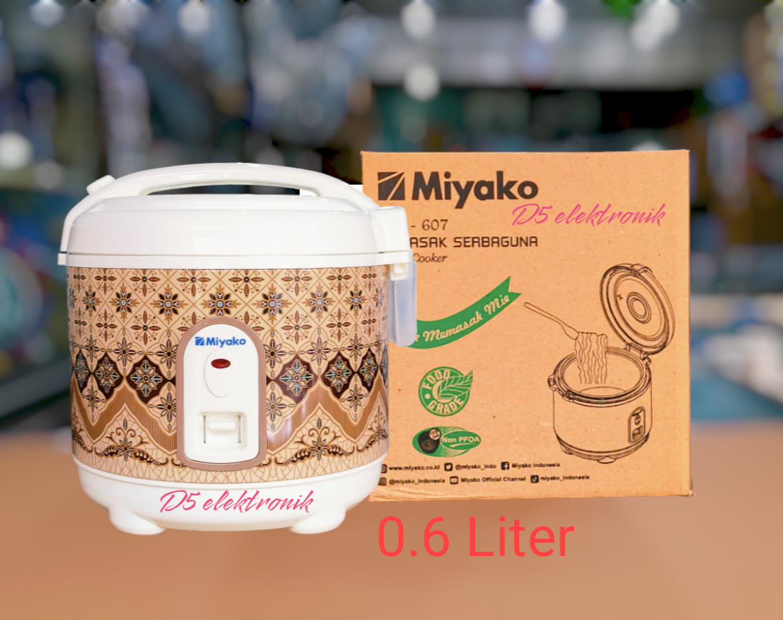 penanak nasi Miyako 0.6Liter / Body anti karat dan penyok (Khusus Masak mie, nasi, air, dll) 