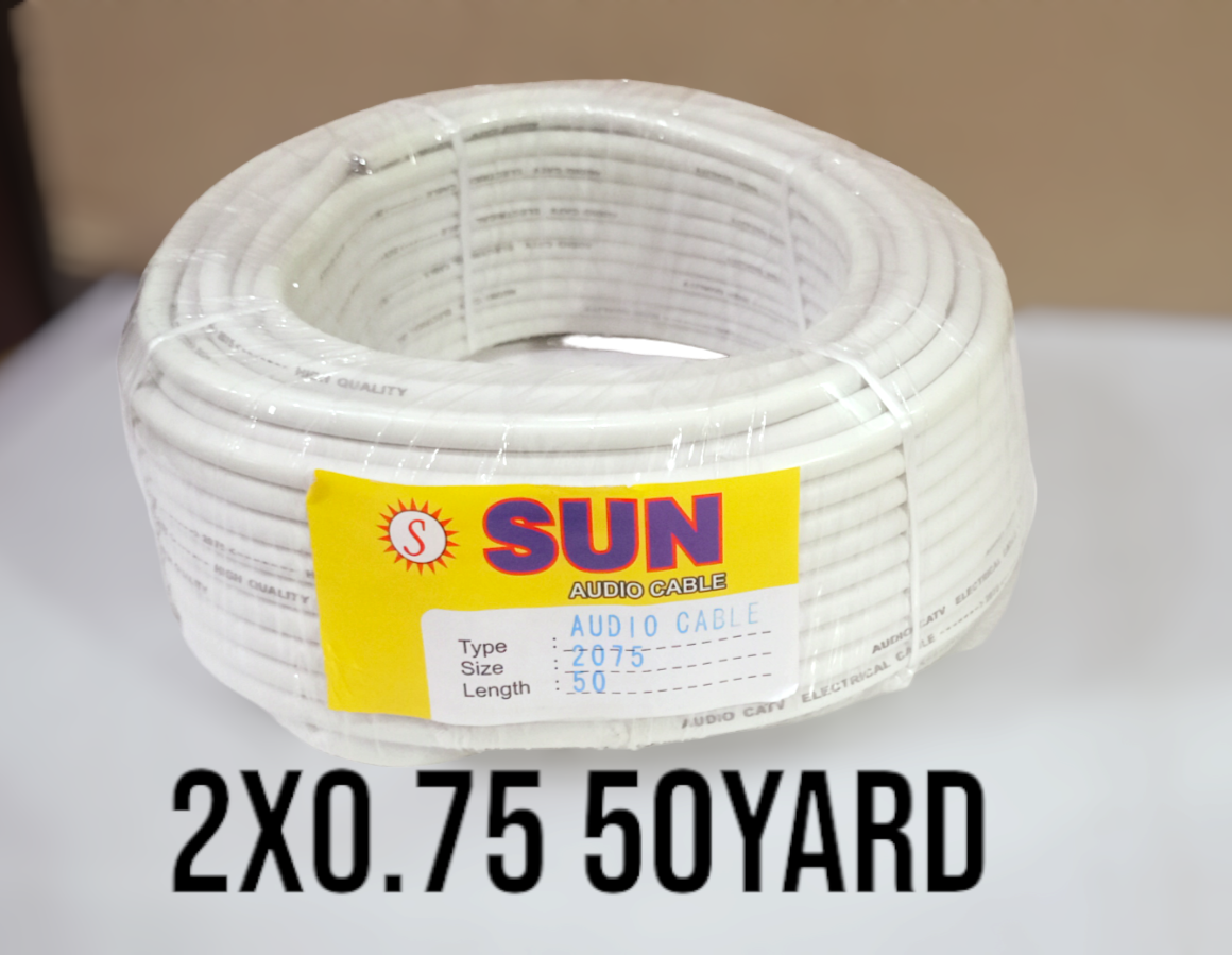 Kabel putih hyo 2 x 0.75  50yard