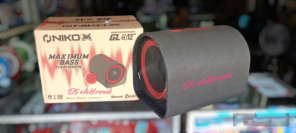 Speaker Tube Niko 12 inci Bluetooth / Usb & Memory / Radio / Remote / Audio input / AC 220V / DC 12V / dc 24v
