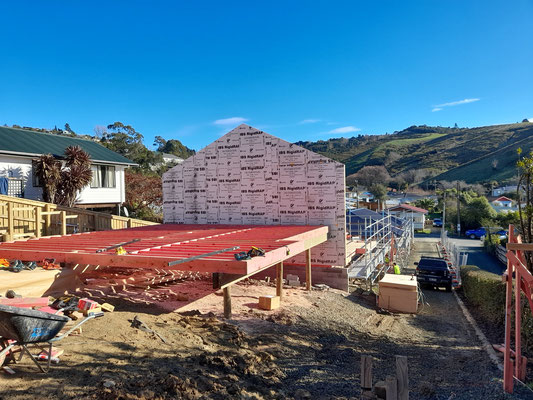 Six new homes being built