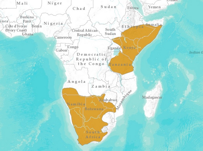 Map IUCN Red List. 
