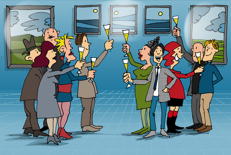 Die Ausstellung ist eröffnet!, Prost!