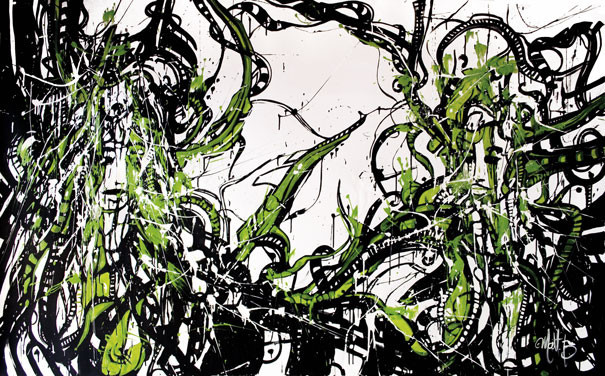 Live n°09 // Acrylique sur toile // 125/200 cm // 2h