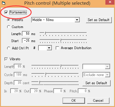 Pitch控制窗口