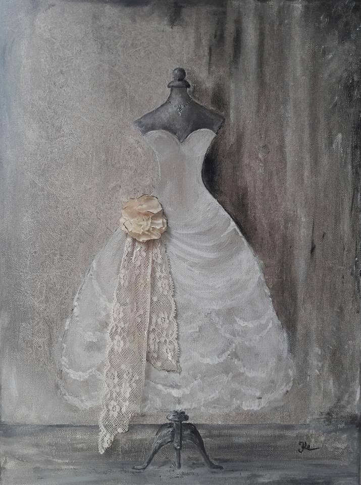 Kleid in Acryl 1 / 30 x 40 cm