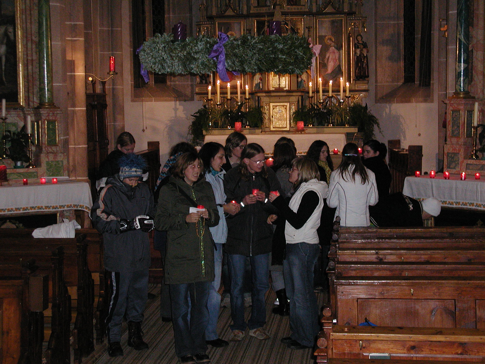 Notte di preghiera a Verano nel 2005.