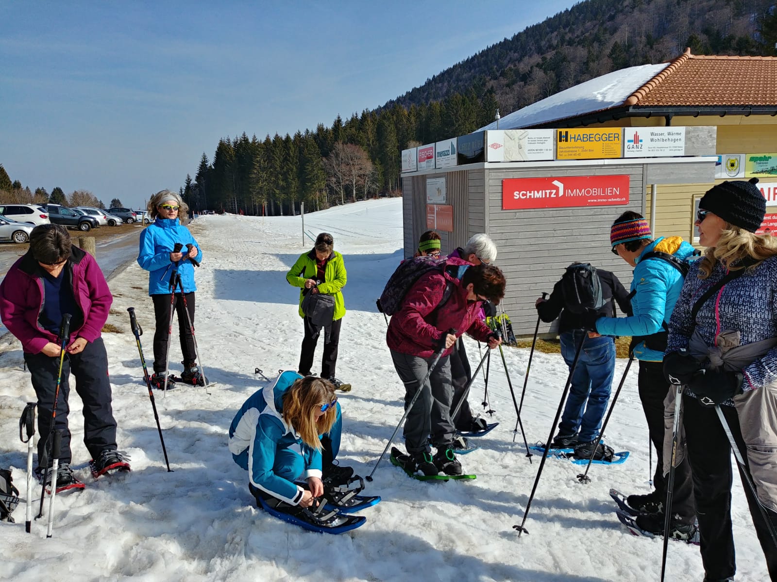 Schneeschuhlaufen Prés d'Orvin