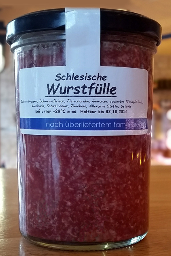 schlesisches Wurstfülle im Glas - Fleischerei Laschke in Heek
